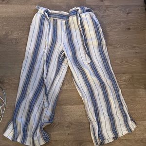 Drawstring pants linen